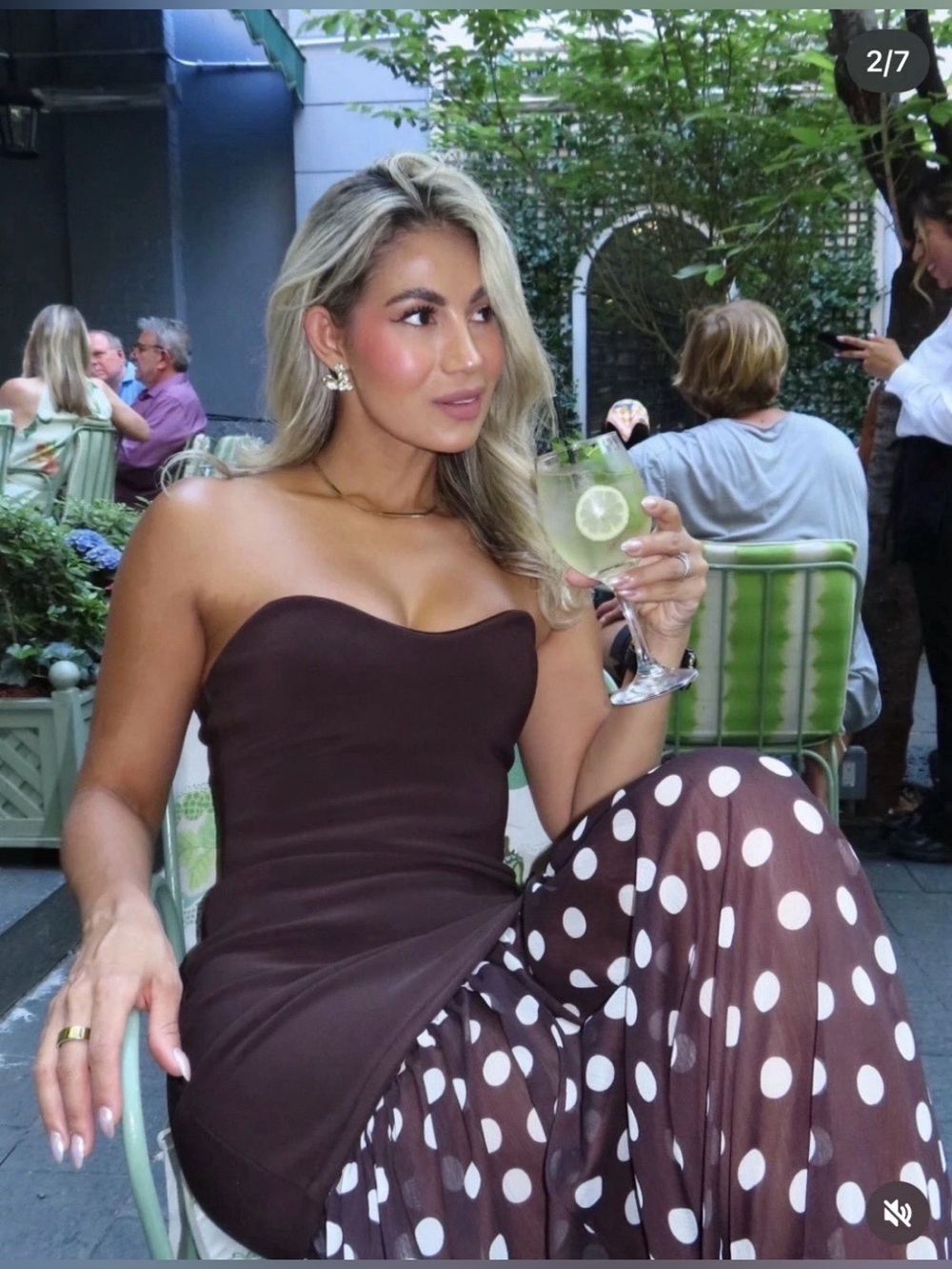 🔥🔥Zara Strapless Brown Polka Dot Mermaid Dress - Picture 6 of 13